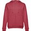 THC AMSTERDAM. Herren Sweatshirt, mit Reißverschluss und Kapuze (Rot melliert) (Art.-Nr. CA484674)