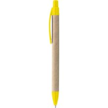 REMI. Kraftpapier-Kugelschreiber mit Clip (gelb) (Art.-Nr. CA487454)