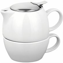 COLE. Teeset aus Porzellan 2 in 1 (weiß) (Art.-Nr. CA488451)