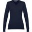 THC MILAN WOMEN. Pullover mit V-Ausschnitt für Damen aus Baumwolle und Polyamid (dunkelblau) (Art.-Nr. CA493403)