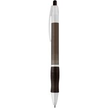SLIM BK. Kugelschreiber mit Gummigriff (Schwarz) (Art.-Nr. CA497359)