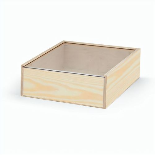 BOXIE CLEAR L. Holzschachtel L (Art.-Nr. CA498396) - Schachtel aus sperrholz mit Schiebedecke...