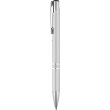 BETA BK. Aluminium-Kugelschreiber mit Clip (Satinsilber) (Art.-Nr. CA513371)