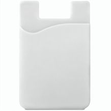 SHELLEY. Smartphone-Kartenhalter aus Silikon (weiß) (Art.-Nr. CA514131)