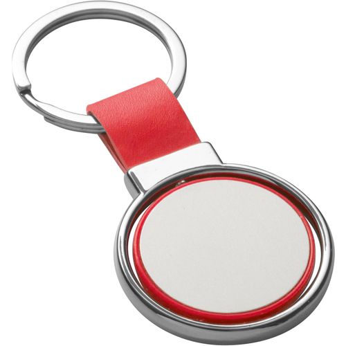 ALBRIGHT. Schlüsselanhänger aus Metall und PU (Art.-Nr. CA520772) - Schlüsselanhänger aus Metall und P...