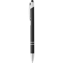 GALBA. Aluminium-Kugelschreiber mit Touch Tip und Clip (Schwarz) (Art.-Nr. CA523932)
