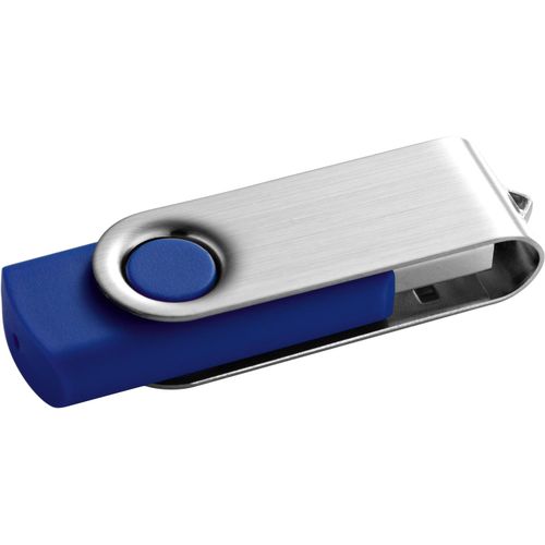 CLAUDIUS 16GB. USB-Stick mit Metallclip 16 GB (Art.-Nr. CA534248) - USB Stick 16 GB mit gummierter Oberfläc...