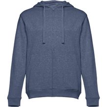 THC AMSTERDAM. Sweatshirt für Männer aus Baumwolle und Polyester (blau melliert) (Art.-Nr. CA536316)