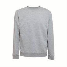 THC COLOMBO. Sweatshirt (unisex) aus italienischem Frottee ohne Knopfleiste (hellgrau melliert) (Art.-Nr. CA537232)