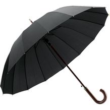 HEDI. Regenschirm mit 16 Stangen aus 190T-Pongee mit automatischer Öffnung (Schwarz) (Art.-Nr. CA539494)