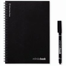 INFINITEBOOK LINED A5. "Infinitebook" mit flexiblem Einband und 15 linierten Whiteboard-Seiten (Schwarz) (Art.-Nr. CA552530)