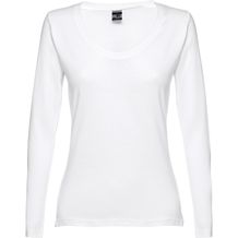 THC BUCHAREST WOMEN WH. Langärmeliges tailliertes T-Shirt für Frauen (weiß) (Art.-Nr. CA552607)