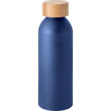 QUETA. Aluminiumflasche mit Bambusdeckel 550 ml (dunkelblau) (Art.-Nr. CA553235)