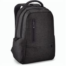 RE-BOSTON. Wasserdichter Laptop-Rucksack aus recyceltem Nylon in 2 Farben mit Fach aus 210D rPET (Schwarz) (Art.-Nr. CA556356)