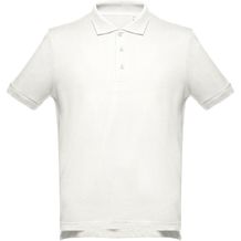 THC ADAM. Kurzarm-Poloshirt aus Baumwolle für Herren (Pastellweiß) (Art.-Nr. CA591192)