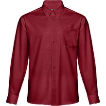 THC TOKYO. Oxford-Hemd mit langen Ärmeln für Männer (burgunder) (Art.-Nr. CA592366)