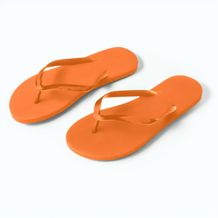 MAUPITI S / M. Bequeme Pantoffeln mit PE-Sohle und PVC-Riemen (orange) (Art.-Nr. CA595831)