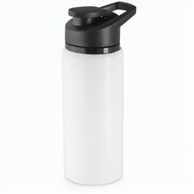 SHAWN. Sportflasche aus 90% recyceltem aluminium (weiß) (Art.-Nr. CA637408)