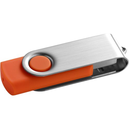 CLAUDIUS 8GB. USB-Stick 8 GB mit Metallclip (Art.-Nr. CA648218) - USB Stick 8 GB mit gummierter Oberfläch...