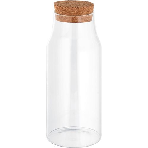 JASMIN 800. Glasflasche mit Korkdeckel 800 mL (Art.-Nr. CA649399) - Flasche (800 mL) aus Borosilikatglas...