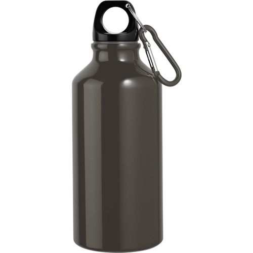 LANDSCAPE. Aluminium-Sportflasche mit Karabiner 400 ml (Art.-Nr. CA650925) - Trinkflasche aus Aluminium (400 mL) mit...