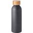 QUETA. Aluminiumflasche mit Bambusdeckel 550 ml (dunkelgrau) (Art.-Nr. CA654024)