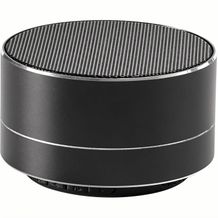 FLOREY. Tragbarer Lautsprecher aus Aluminium mit Mikrofon (Schwarz) (Art.-Nr. CA665053)