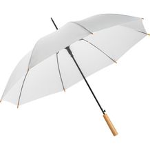 APOLO. PET (100% rPET)-Schirm aus Pongee mit automatischer Öffnung (weiß) (Art.-Nr. CA674804)