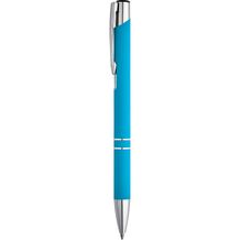 BETA SOFT. Kugelschreiber aus Aluminium mit Gummifinish (hellblau) (Art.-Nr. CA678748)