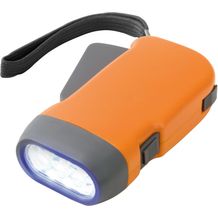 EDDIE. Dynamo Taschenlampe mit 3-LEDs (orange) (Art.-Nr. CA681128)