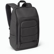 TOULON. Notebook-Rucksack aus hochdichtem 600D rPET mit einer wasserabweisenden Oberfläche 16" (Schwarz) (Art.-Nr. CA696875)