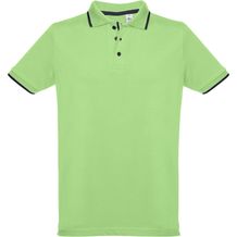 THC ROME. Zweifarbiges Baumwoll-Poloshirt für Herren (hellgrün) (Art.-Nr. CA702776)