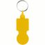 SULLIVAN. Schlüsselanhänger aus PS, der als Einkaufschip benutzt werden kann (gelb) (Art.-Nr. CA705000)