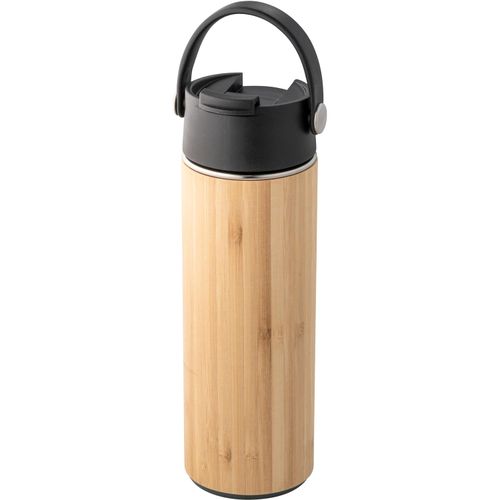 LAVER. Thermosflasche aus Bambus, Edelstahl und PP 440 ml (Art.-Nr. CA707334) - Isolierflasche (440 mL) aus Bambus,...