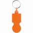 SULLIVAN. Schlüsselanhänger aus PS, der als Einkaufschip benutzt werden kann (orange) (Art.-Nr. CA711983)