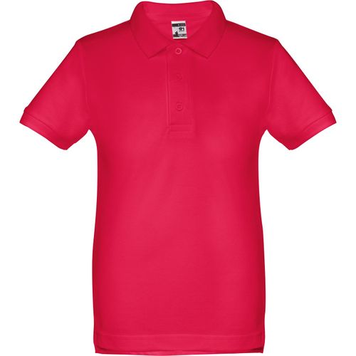 THC ADAM KIDS. Kurzärmeliges Baumwoll-Poloshirt für Kinder (unisex) (Art.-Nr. CA712690) - Kinder Poloshirt aus Piqué Stoff 100...