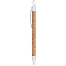 NATURA. Kugelschreiber aus Kork und Aluminium mit Clip (natur) (Art.-Nr. CA723074)