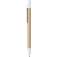 REMI. Kraftpapier-Kugelschreiber mit Clip (weiß) (Art.-Nr. CA740875)