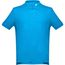 THC ADAM. Kurzarm-Poloshirt aus Baumwolle für Herren (wasserblau) (Art.-Nr. CA741480)