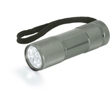FLASHY. Taschenlampe aus Aluminium mit 9-LEDs (Gewehrmetall) (Art.-Nr. CA747558)