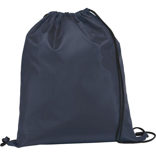 CARNABY. 210D Rucksacktasche mit schwarzen Zugbändern (Art.-Nr. CA751542) - Turnbeutel aus 210D Polyester mit...