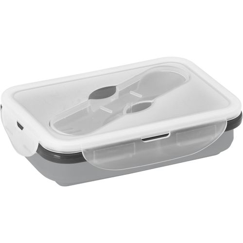 SAFFRON. Lunchbox. Faltbare hermetische Frischhaltebox aus Silikon und PP 640 mL (Art.-Nr. CA761717) - Faltbare hermetische Frischhaltebox aus...