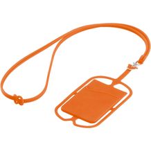 NICOLAUS. Kartenetui mit Smartphone-Halter (orange) (Art.-Nr. CA762215)