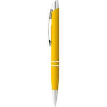 MARIETA SOFT. Aluminium-Kugelschreiber mit Clip (gelb) (Art.-Nr. CA765706)