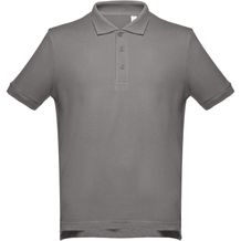 THC ADAM. Kurzarm-Poloshirt aus Baumwolle für Herren (Grau) (Art.-Nr. CA771295)