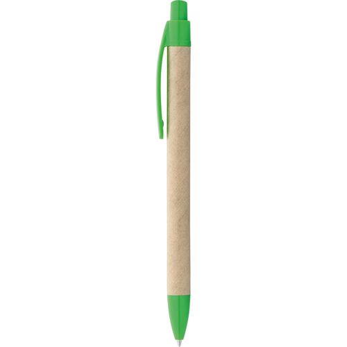REMI. Kraftpapier-Kugelschreiber mit Clip (Art.-Nr. CA787843) - Kugelschreiber aus Kraftpapier mit...