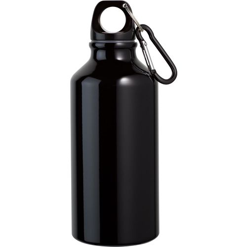 LANDSCAPE. Aluminium-Sportflasche mit Karabiner 400 ml (Art.-Nr. CA795430) - Trinkflasche aus Aluminium (400 mL) mit...