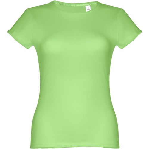THC SOFIA. Tailliertes Damen-T-Shirt (Art.-Nr. CA795925) - Damen T-Shirt aus 100% Strickjersey und...