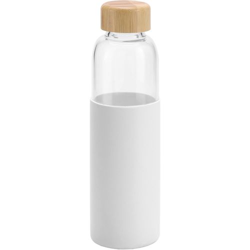 DAKAR. Flasche aus Bambus und Borosilikatglas 600 ml (Art.-Nr. CA805425) - Trinkflasche aus Borosilikatglas mit...