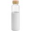 DAKAR. Flasche aus Bambus und Borosilikatglas 600 ml (weiß) (Art.-Nr. CA805425)